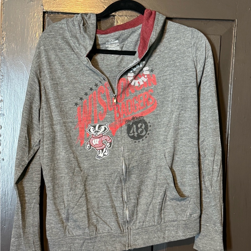 Reebok Gray and Maroon Hoodie